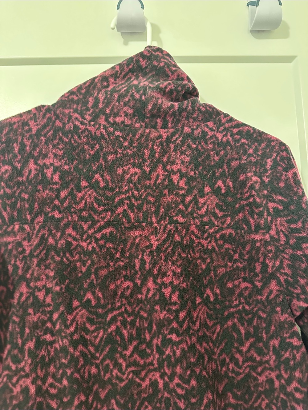 Columbia Ali Peak Fleece Cowl Neck Tunic Pink Black Patterened Size Small - Picture 10 of 12